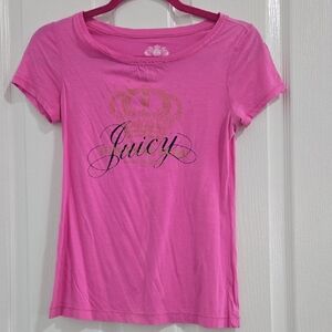 Vintage Juicy Couture Vibrant Pink Tee with Crown Motif